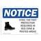 Signmission OSHA Sign, Steel Toe Foot Protection Required With, 24in X 18in Aluminum, 24" W, 18" H, Landscape OS-NS-A-1824-L-18453 - alternate 1